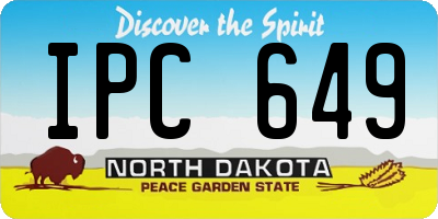 ND license plate IPC649