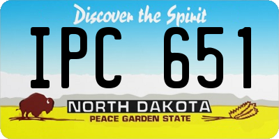 ND license plate IPC651