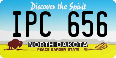 ND license plate IPC656