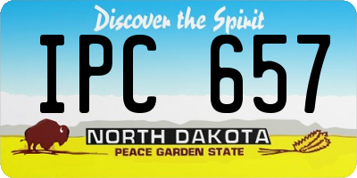 ND license plate IPC657