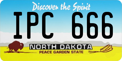 ND license plate IPC666