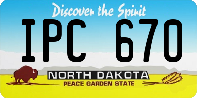 ND license plate IPC670