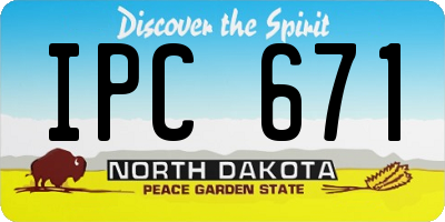 ND license plate IPC671