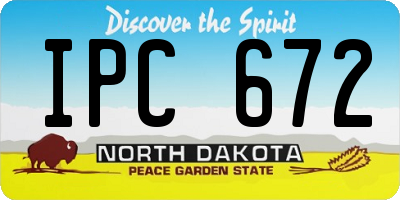ND license plate IPC672