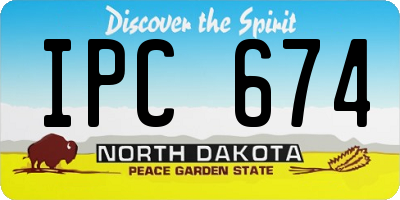 ND license plate IPC674
