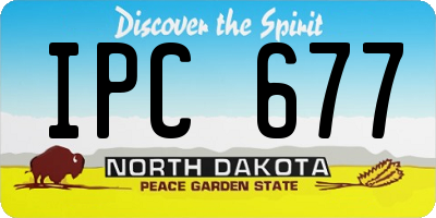 ND license plate IPC677