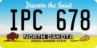 ND license plate IPC678