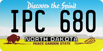 ND license plate IPC680
