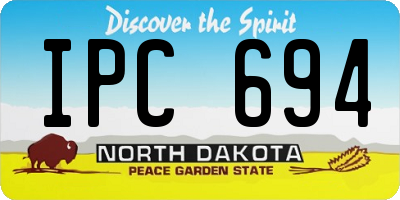 ND license plate IPC694
