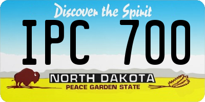 ND license plate IPC700