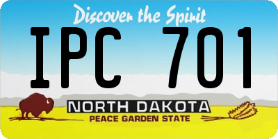 ND license plate IPC701