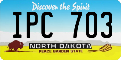 ND license plate IPC703