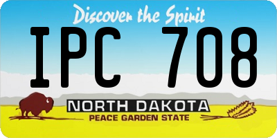 ND license plate IPC708