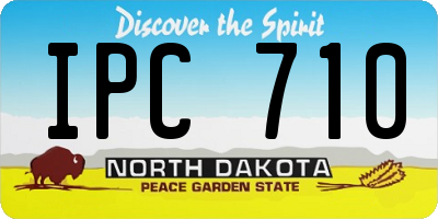 ND license plate IPC710