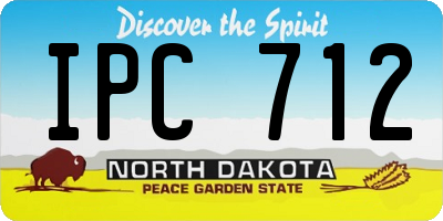 ND license plate IPC712