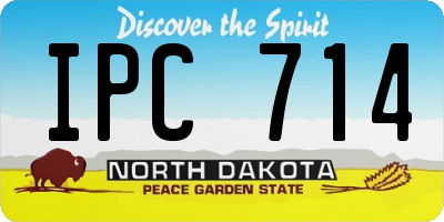 ND license plate IPC714