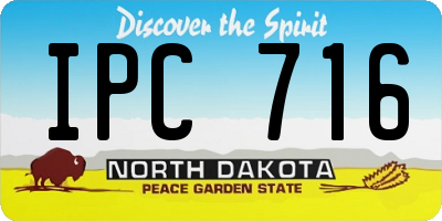 ND license plate IPC716