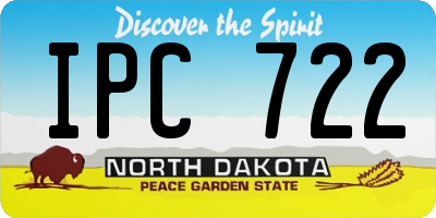 ND license plate IPC722