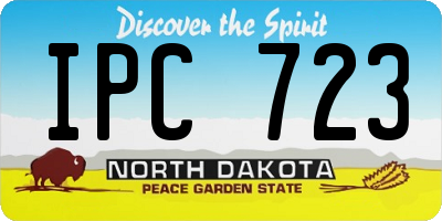 ND license plate IPC723