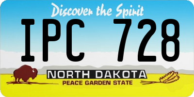 ND license plate IPC728