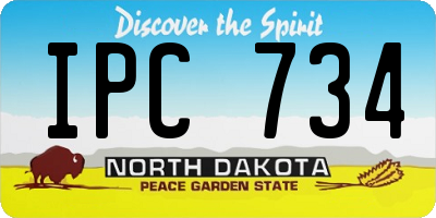 ND license plate IPC734