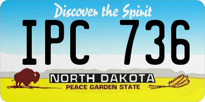 ND license plate IPC736