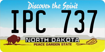 ND license plate IPC737