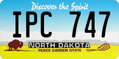 ND license plate IPC747