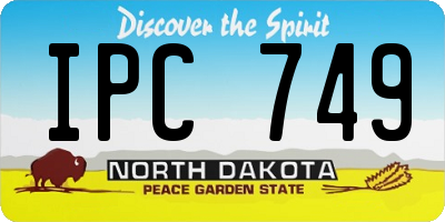 ND license plate IPC749