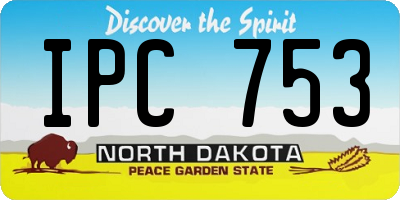 ND license plate IPC753
