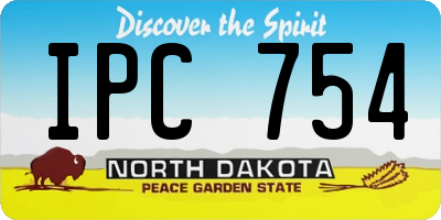 ND license plate IPC754