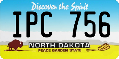 ND license plate IPC756