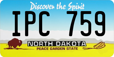 ND license plate IPC759