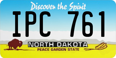 ND license plate IPC761