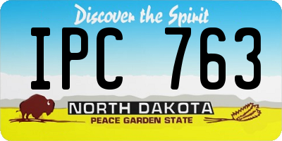 ND license plate IPC763