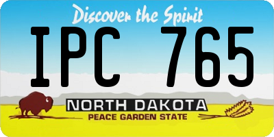 ND license plate IPC765