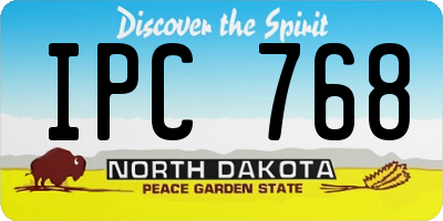 ND license plate IPC768