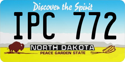 ND license plate IPC772