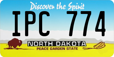 ND license plate IPC774