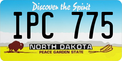 ND license plate IPC775