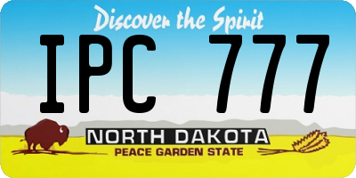 ND license plate IPC777