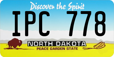 ND license plate IPC778