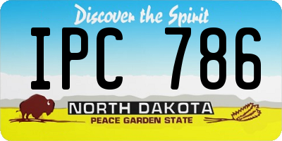 ND license plate IPC786