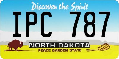 ND license plate IPC787