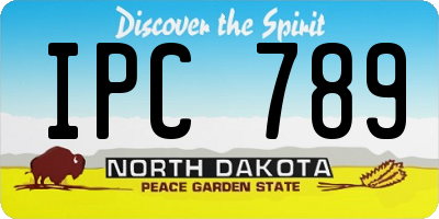 ND license plate IPC789