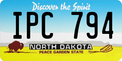 ND license plate IPC794