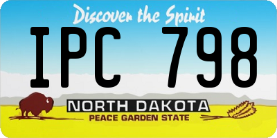 ND license plate IPC798