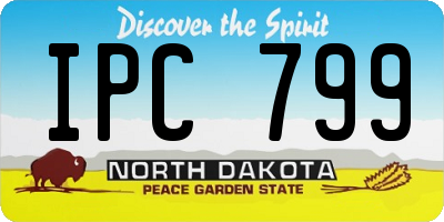 ND license plate IPC799