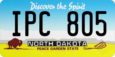 ND license plate IPC805