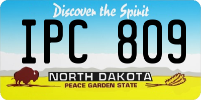 ND license plate IPC809